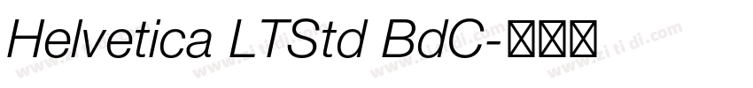 Helvetica LTStd BdC字体转换